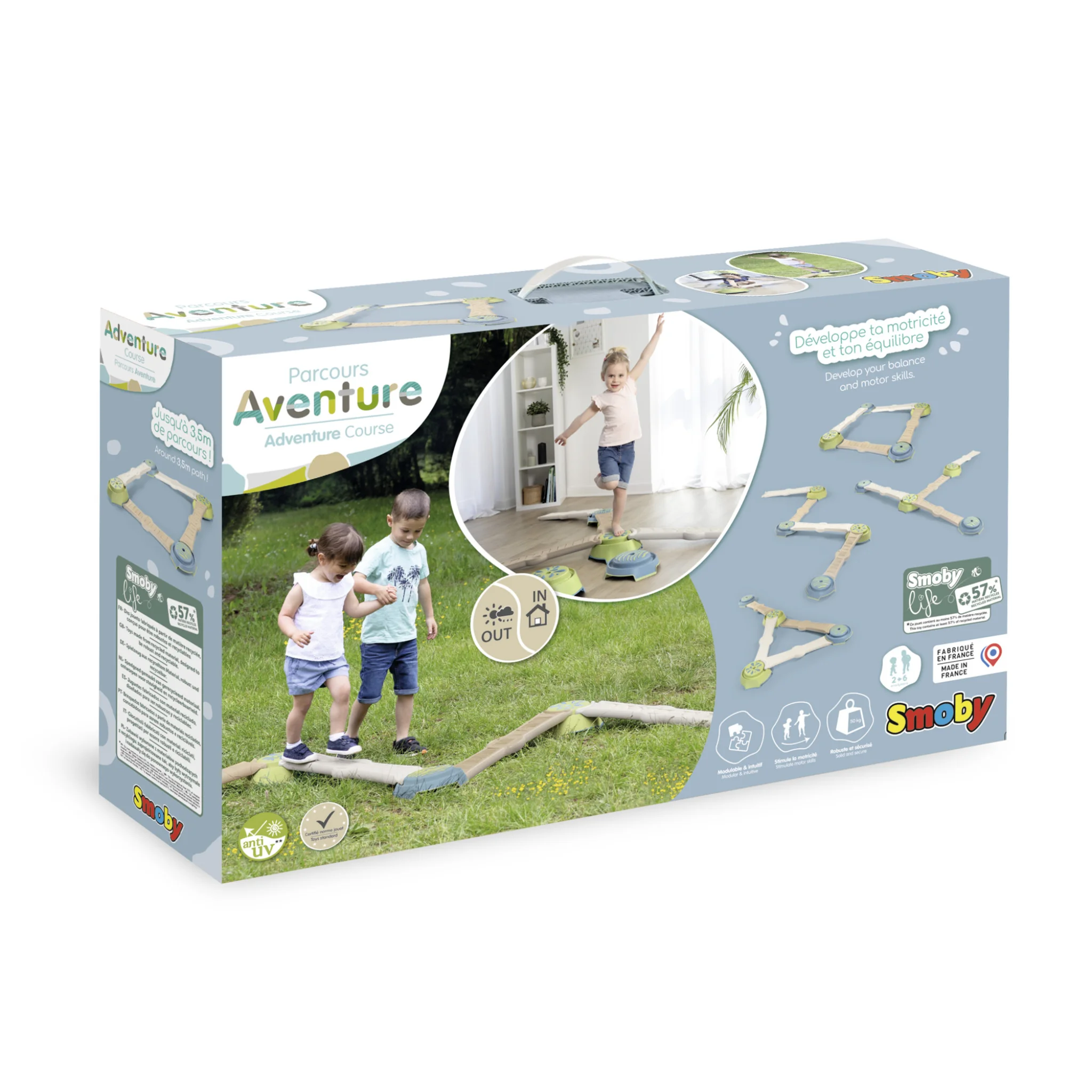 Kletterbahn, Outdoor-Spielzeug, Holzstücke, Balancierpfad, Kinder Spielset