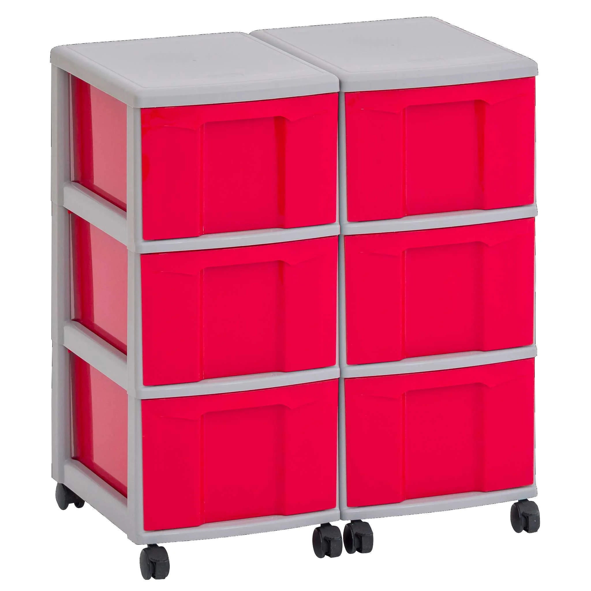 Kunststoffkasten, Aufbewahrungsbox, Bunte Schubladen, Rollwagen, Aufbewahrungssystem