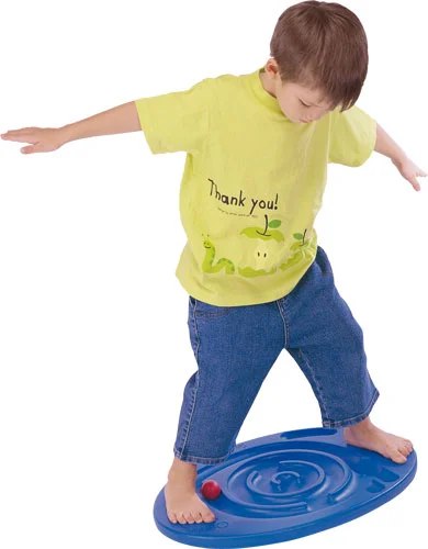 Kinder, T-Shirt, Gelb, Jeans, Balanceboard