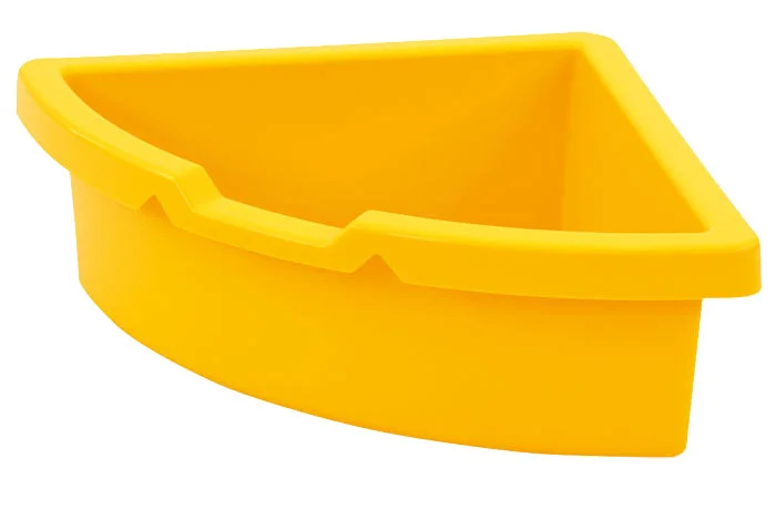 Aufbewahrungsbox, dreieckig - transparent, Gelb