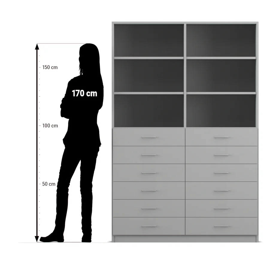 Kleiderschrank, Schrank, Aufbewahrung, Schubladen, Regal