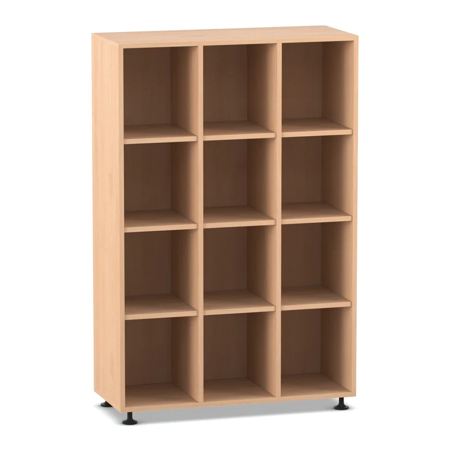 Halbhohes Regal, 151,8 x 98,6 x 40,8, mit 12 Fächern, Stellfüße