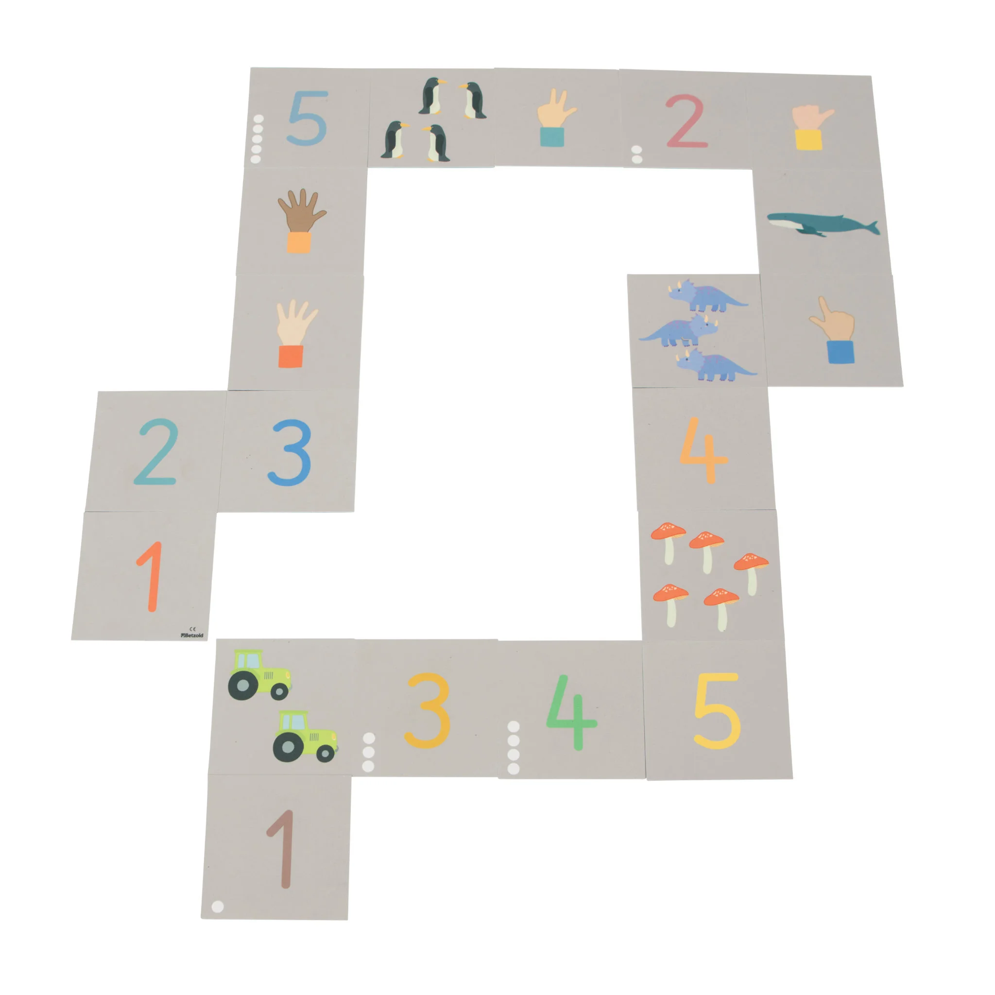 Brettspiel, Kacheln, Zahlen, Tiere, Fahrzeuge