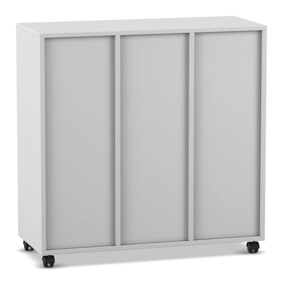 Schrank, Rollschrank, Garderobe, Schrank mit Rollen, weiß