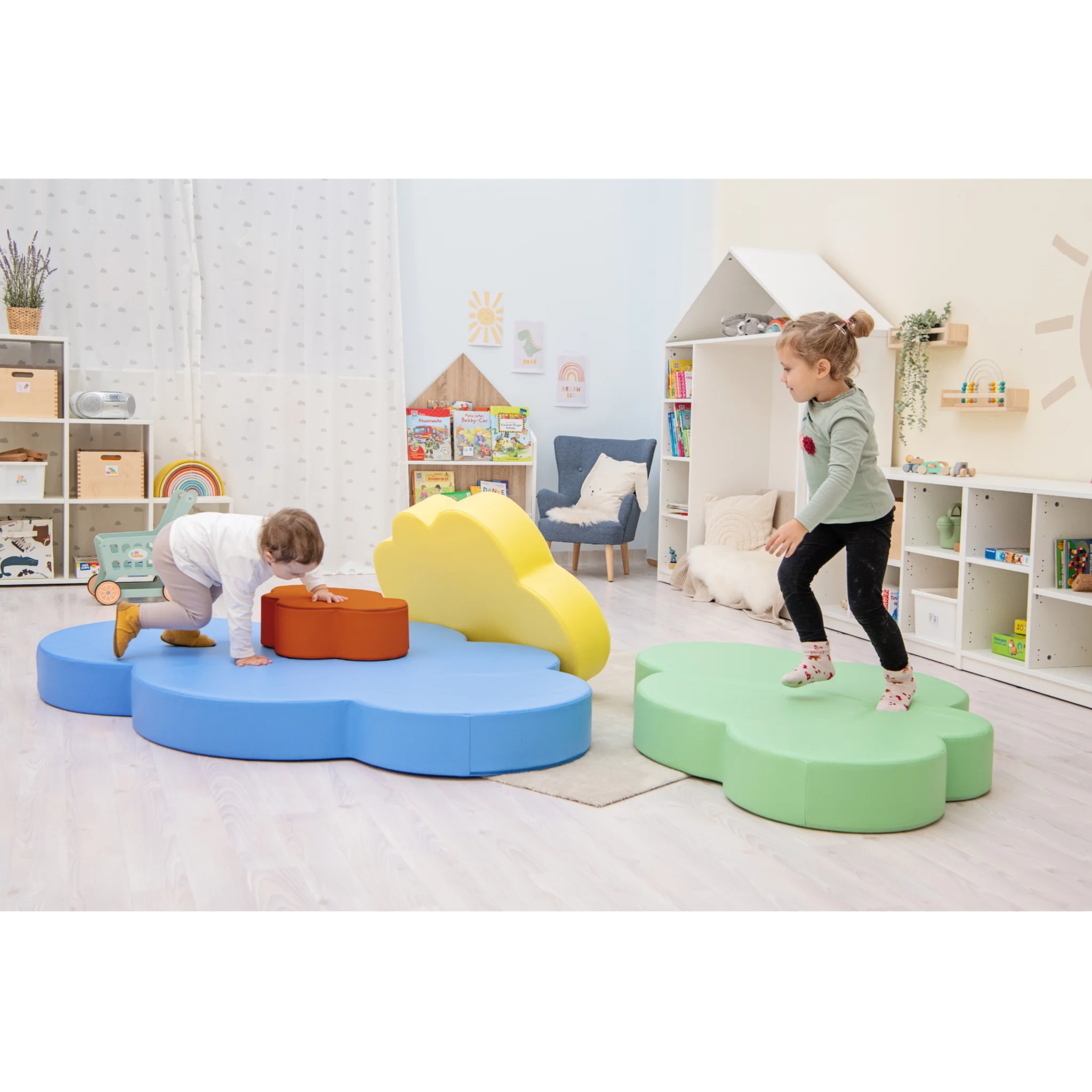 Kuschelmatte, Kinderspielmatte, Puzzle-Matte, Kletterfläche, farbige Spielplattformen