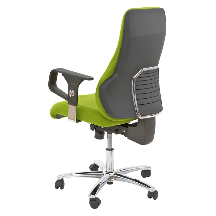 ergonomischer Stuhl, Bürostuhl, Mesh-Rücken, grüne Polsterung, verstellbare Höhe