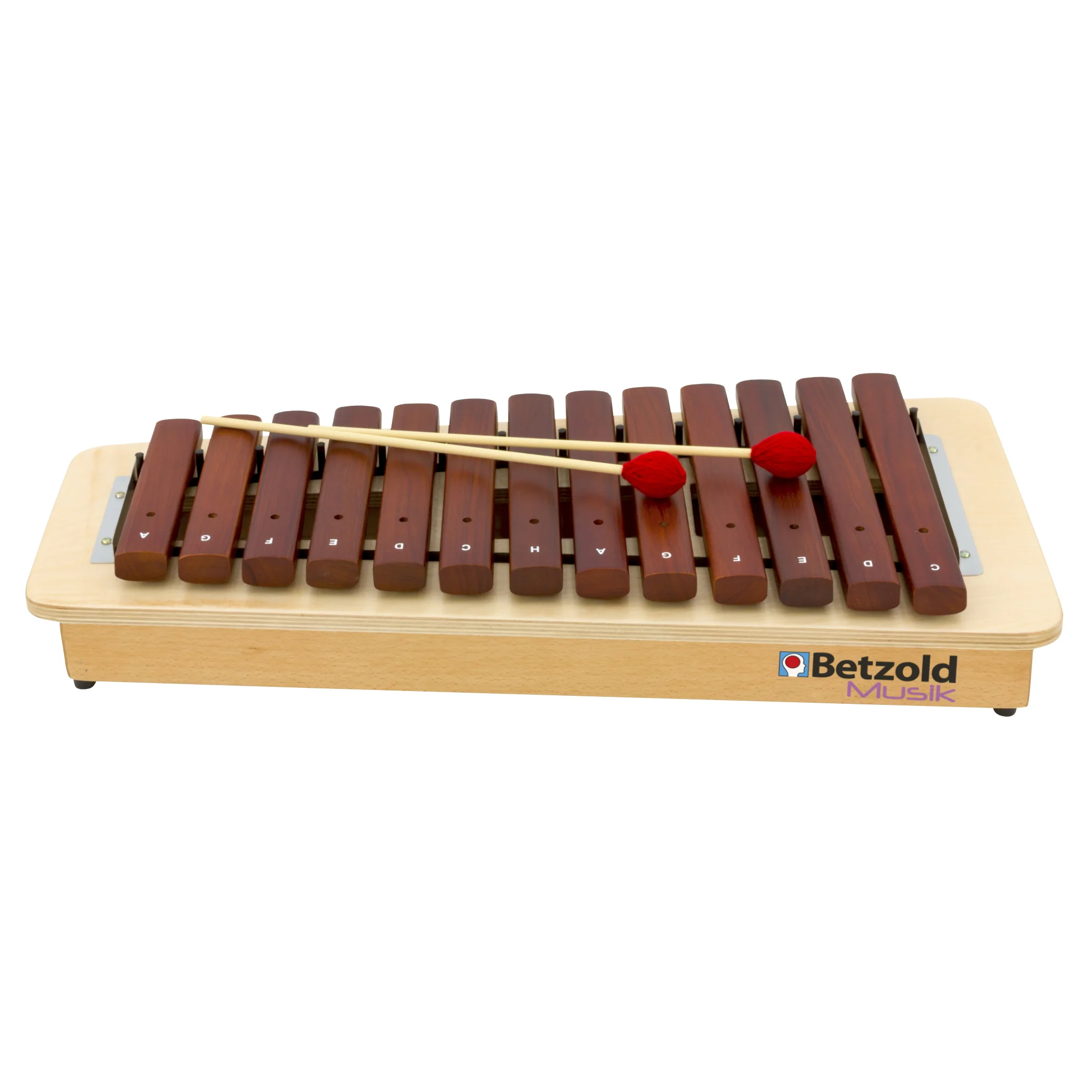Xylophon, Musikspielzeug, Holz, Mikroton-Mellophon, rote Schlägel