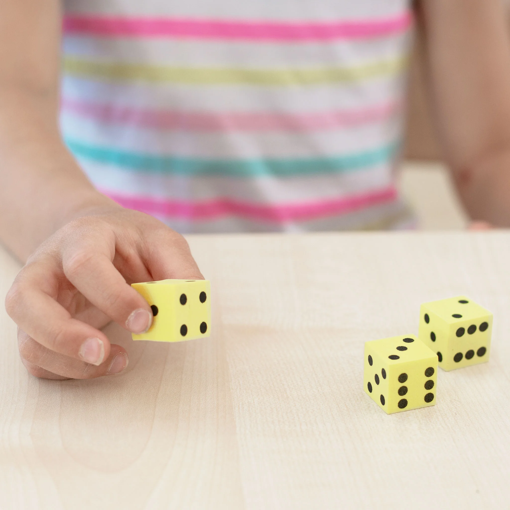 Würfel, Gelb, Gummiwürfel, Spielwürfel, Dots-Pattern