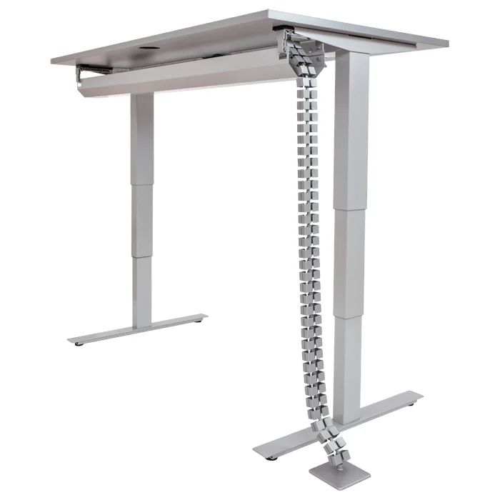 Steh-/Schreibtisch, Elektrischer Desk-Frame, Tischgestell, Metall, Kabelkanal/Spiralkabel
