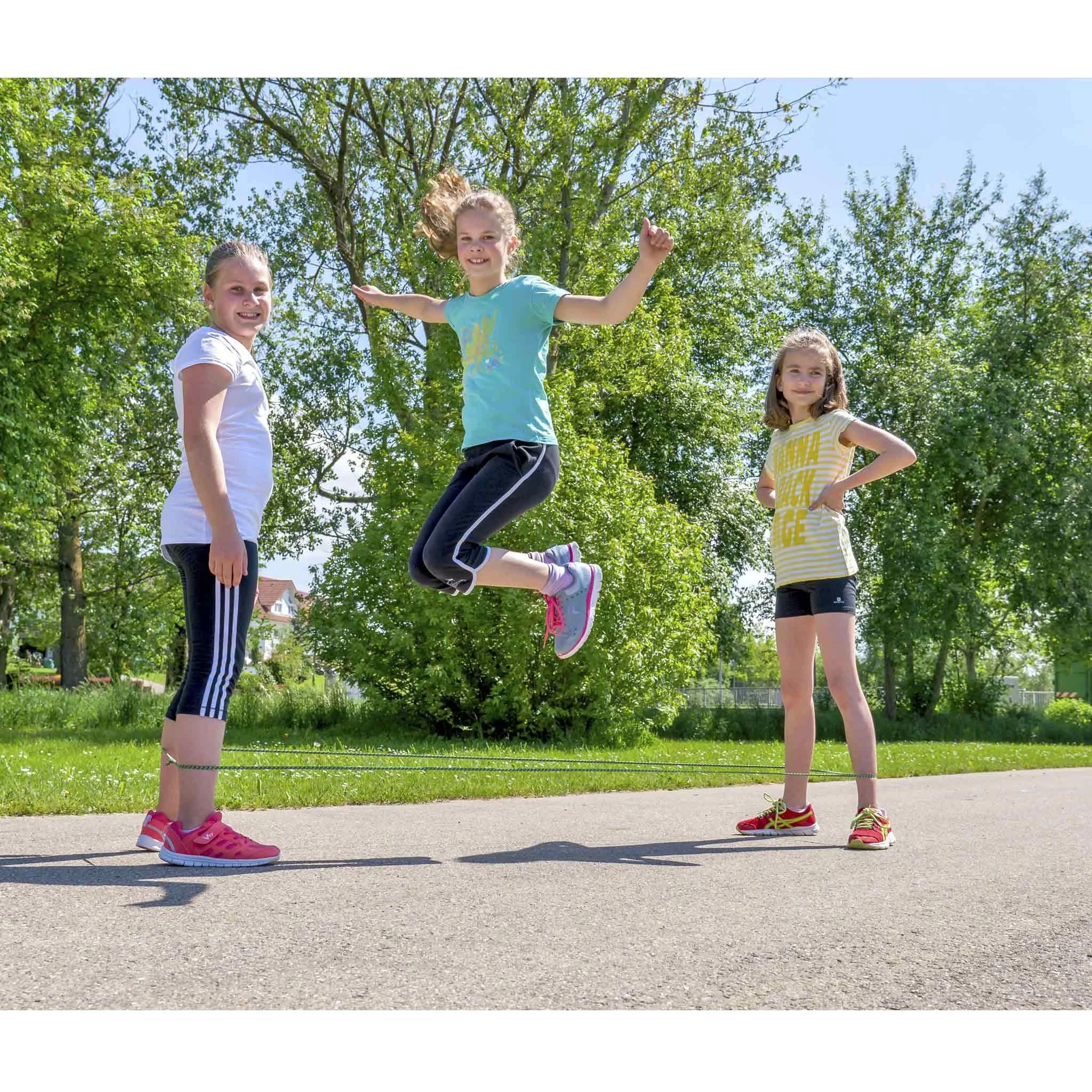 Kinder, Springen, Park, Hose, Sneaker