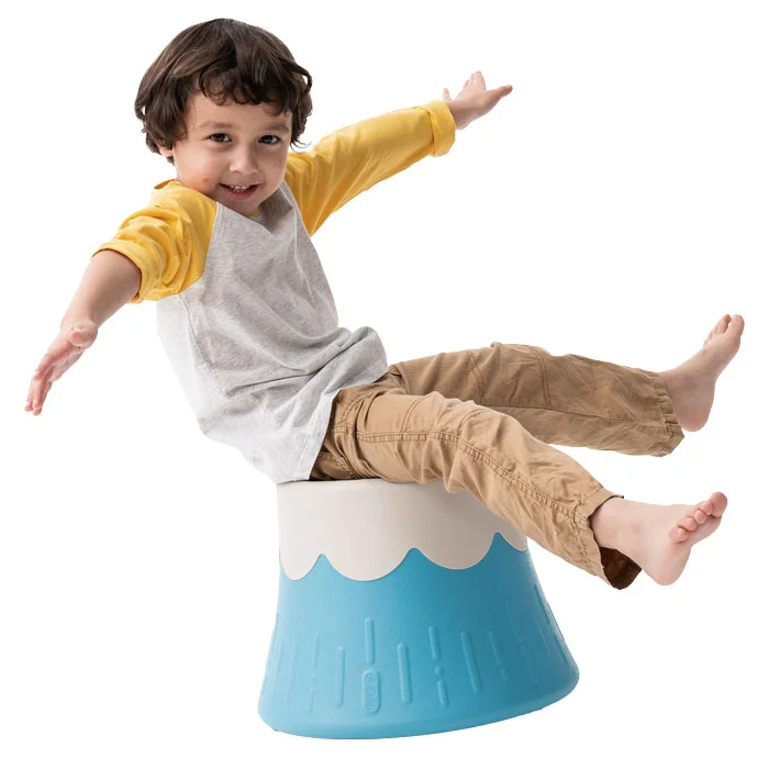 Kinderstuhl, Sitzhocker, Blau, Weiß, Gehäusemuster