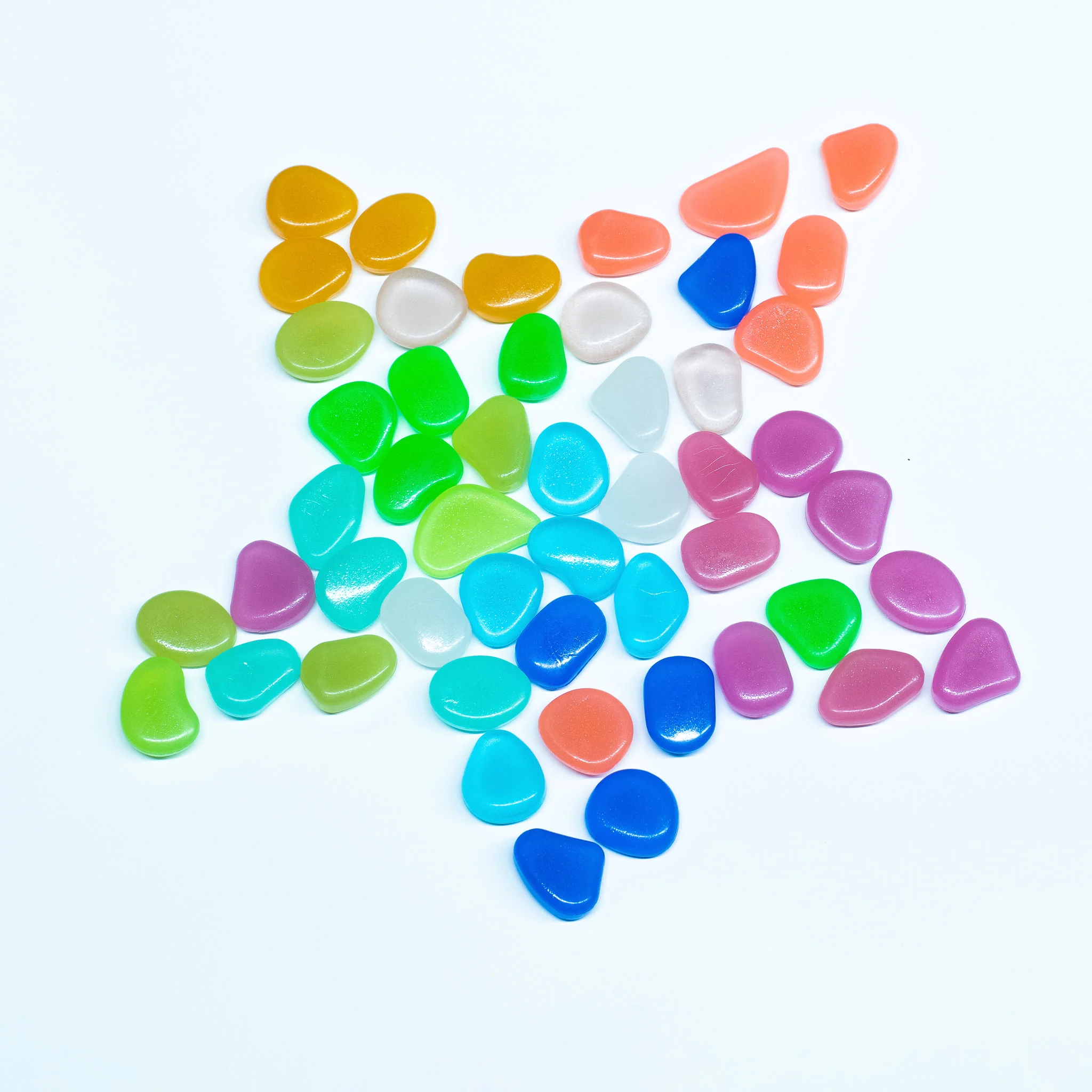 bunte Kiesel, Glaskeramik Steine, Bunte Tropfen, Perlenform, Verschiedene Farben