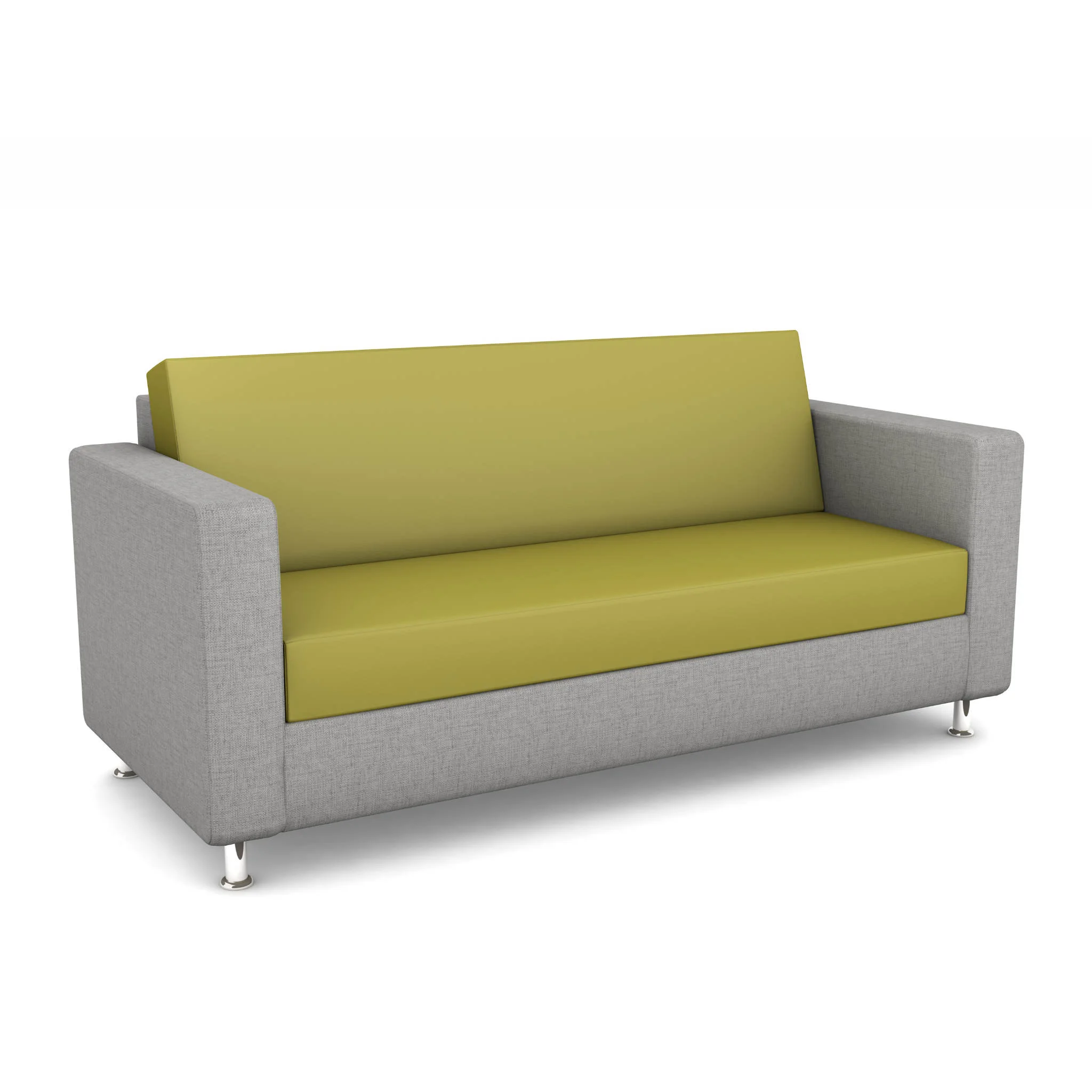 Sofa, Grau, Geometrischer Stil, Stoffbezug, Zweisitzer