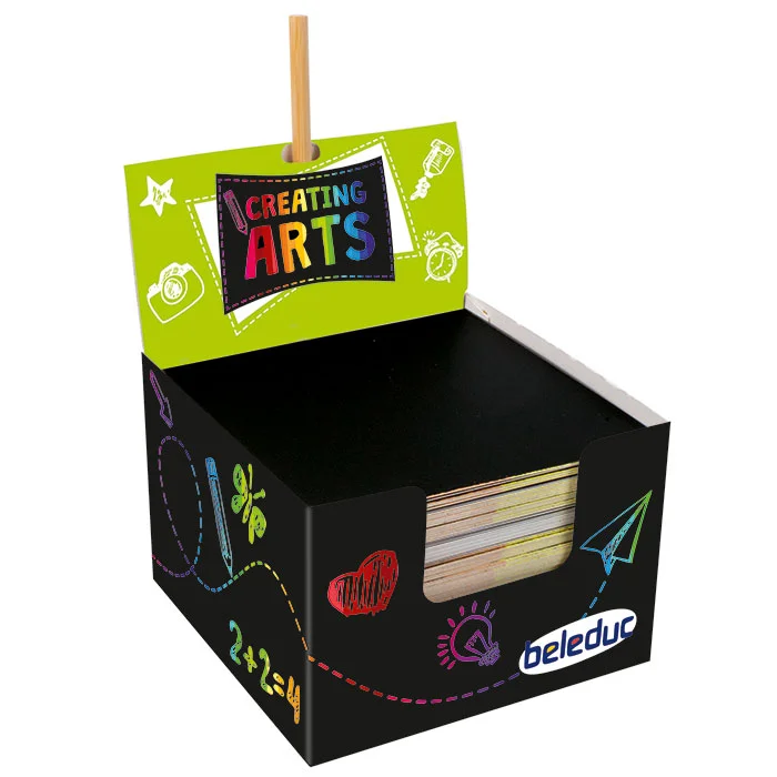 Schreib‑/Kunstbox, Kunstbox, Stiftbox, Holzstift, Kinderkunstzugabe