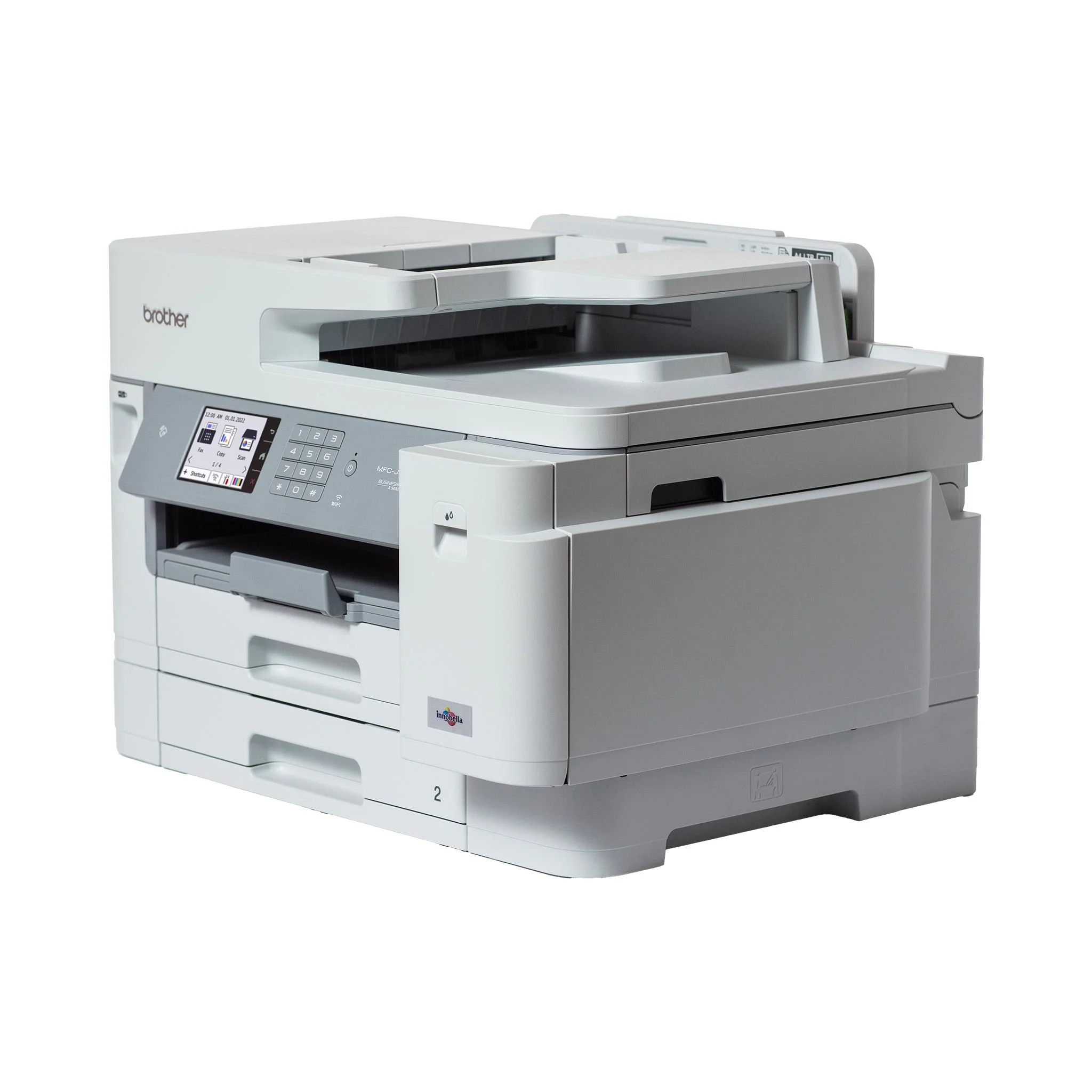 Multifunktionsdrucker, Laserdrucker, Weißer Drucker, Bedienfeld, Brother-Marke