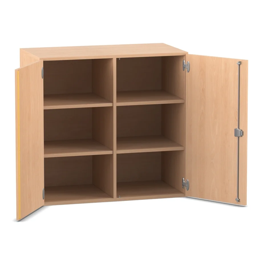 Aufsatzschrank, 90,9 x 94,4 cm, mit 4 Böden und Mittelwand, Buche hell