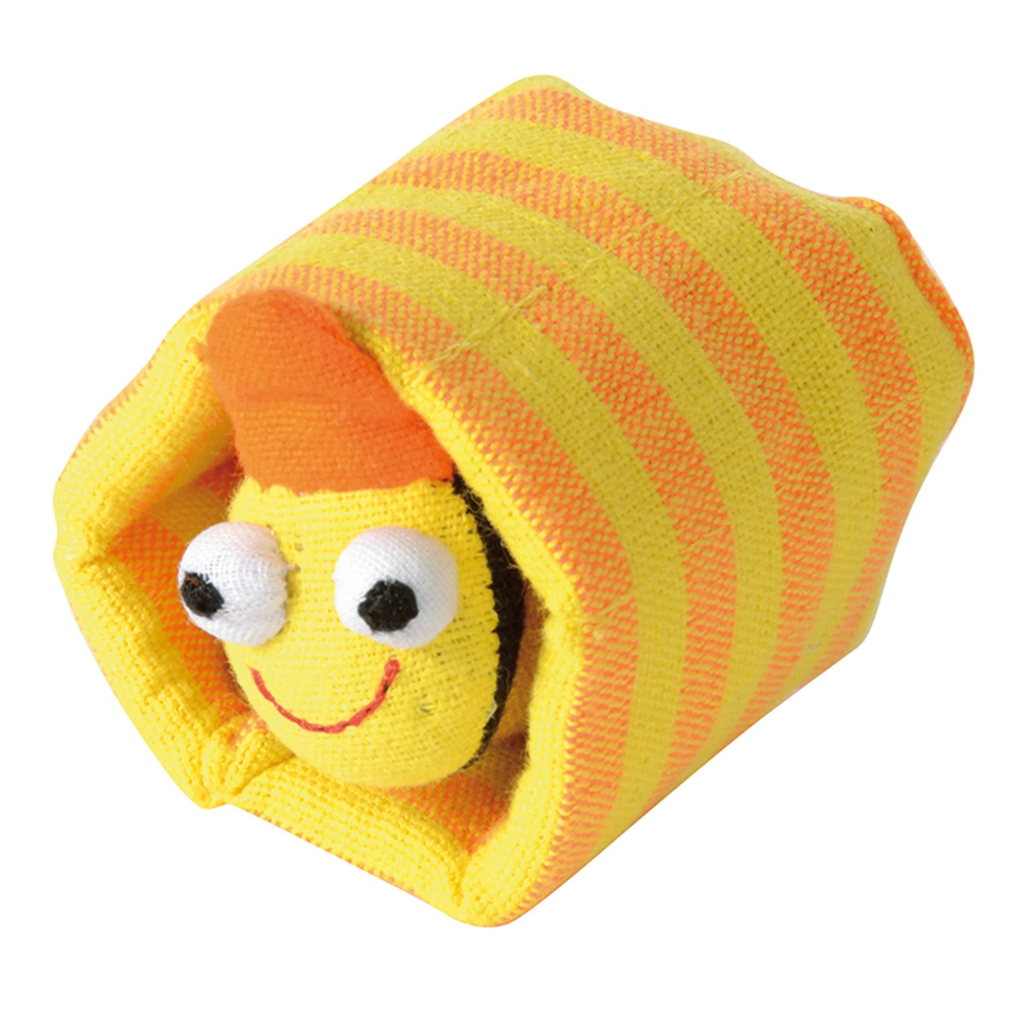 sock-sock, beanie, fleece, gelb, lacheln