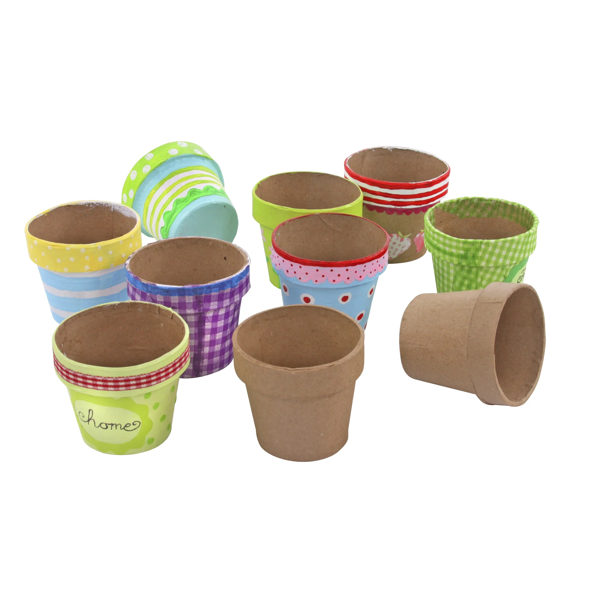 Papptüten, Blumentöpfe, Kreativ-Topf, Pappe, Multicolor