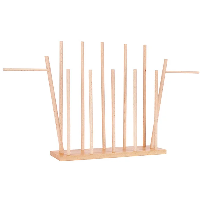 Holzständer, Stifthalter, Rührstab-Halter, 14-Stäbe, Naturholz