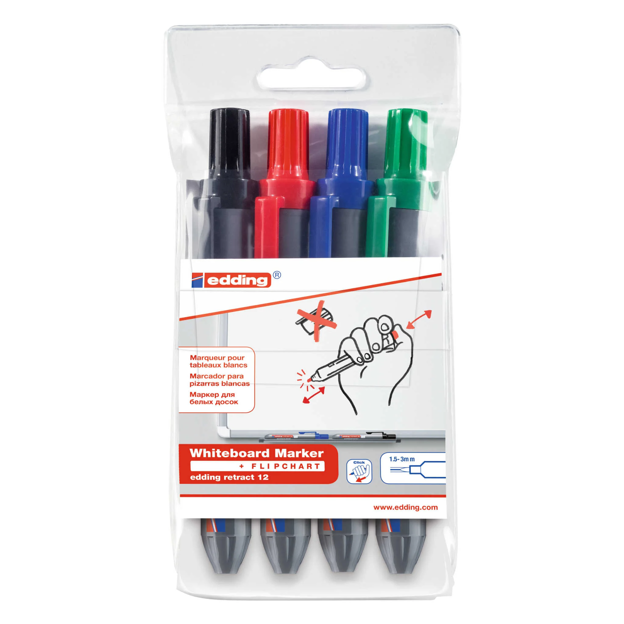 Whiteboard-Marker, Tafelmarker, verschiedene Farben, Spitz-/Kugelspitze, geruchsfrei