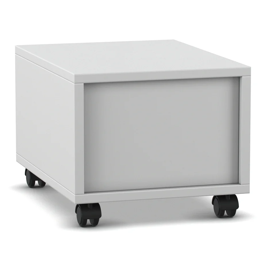 Kasten, Schublade, Rollcontainer, weiße Farbe, rollen