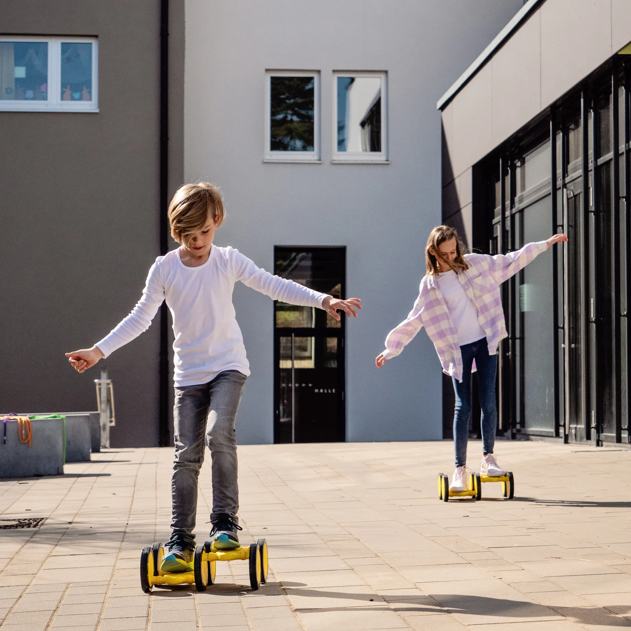 Hoverboard, Balanceboard, Kinder, Gelb, Terrassenboden
