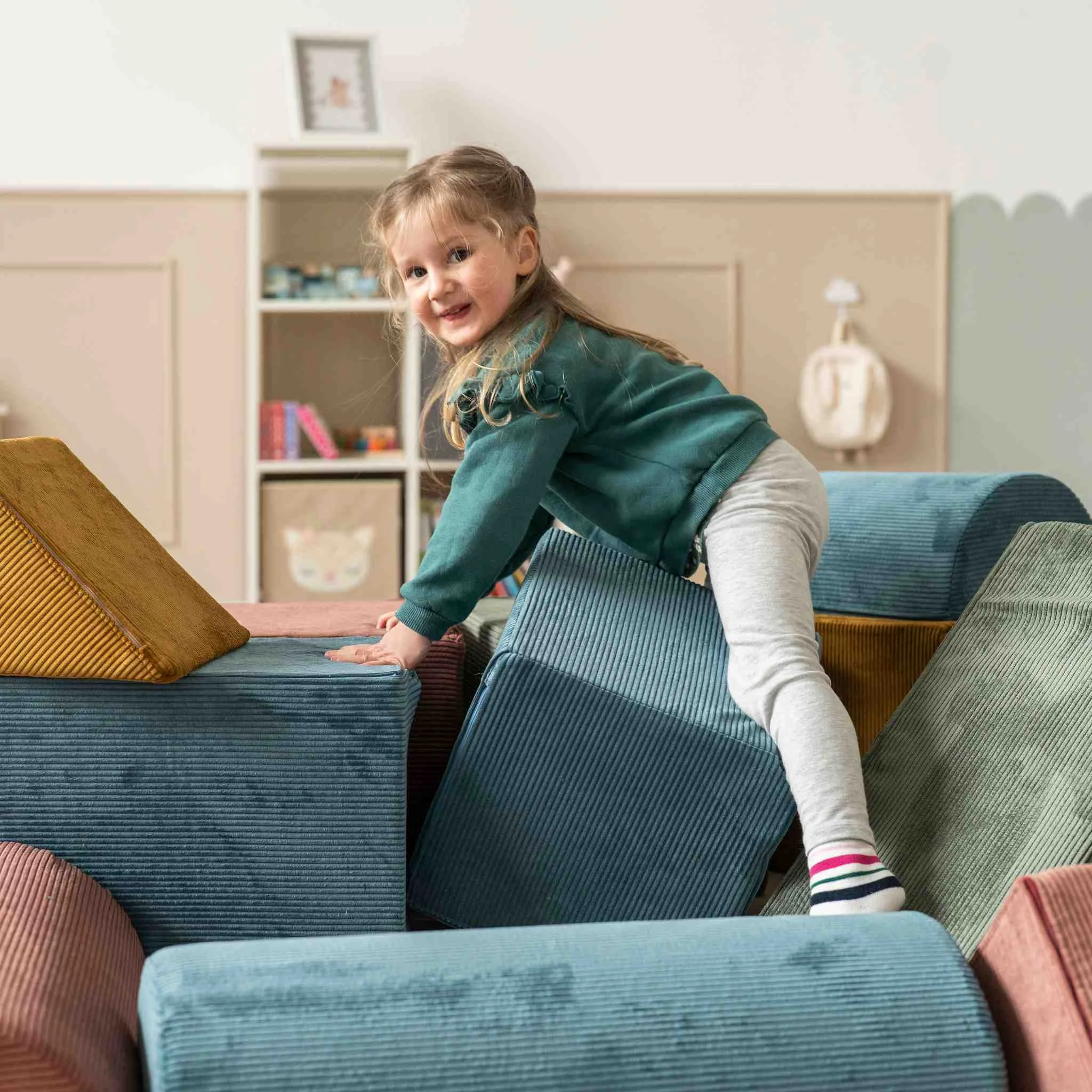 Klettern, Kissenmöbel, Spielkissen, Kinderzimmer, Rutschmodul