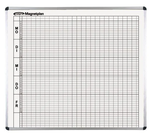 whiteboard, magnetisch, Planungsgitter, Trockenlöschfeld, Rahmen