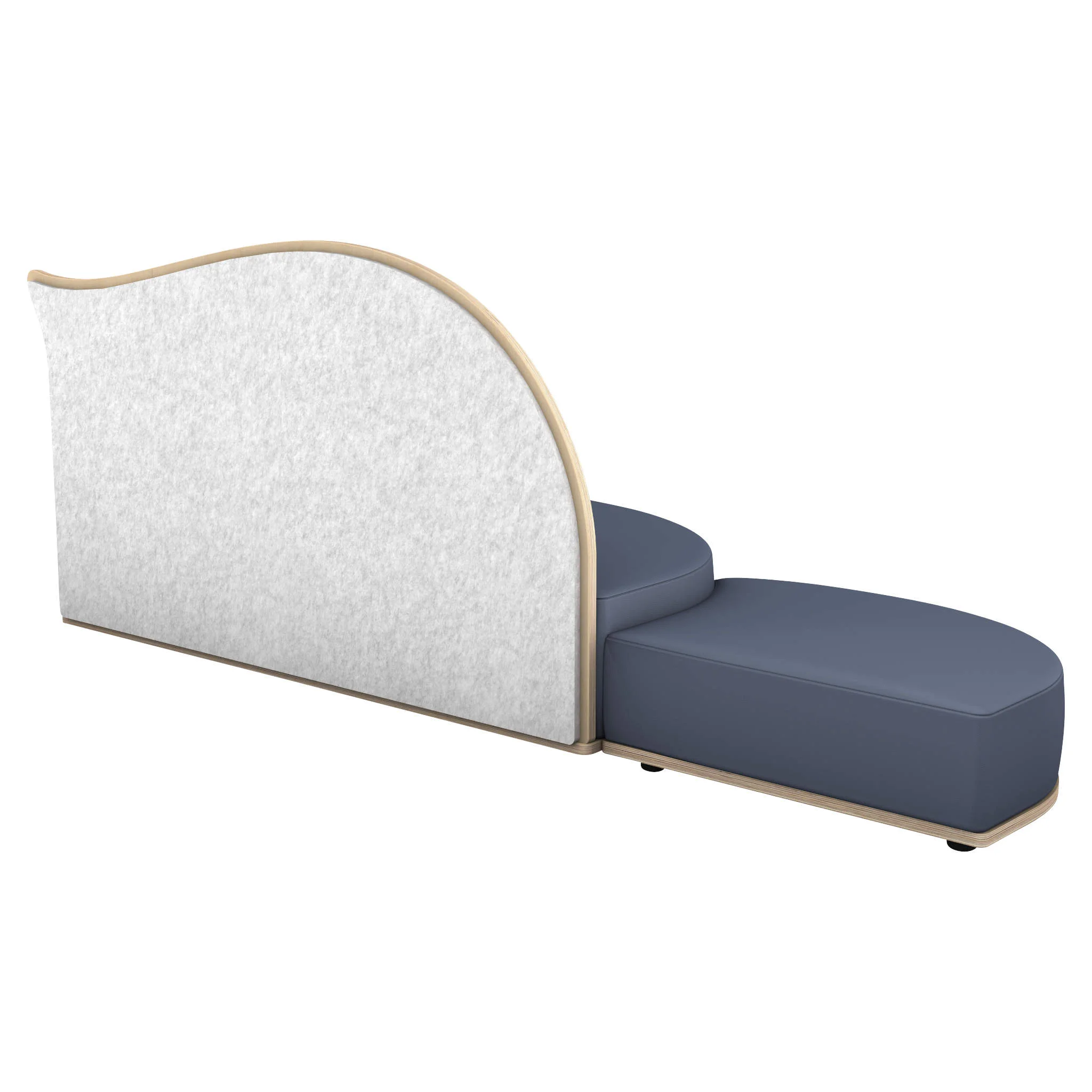 sofa, couch, modular, blau, curved-back