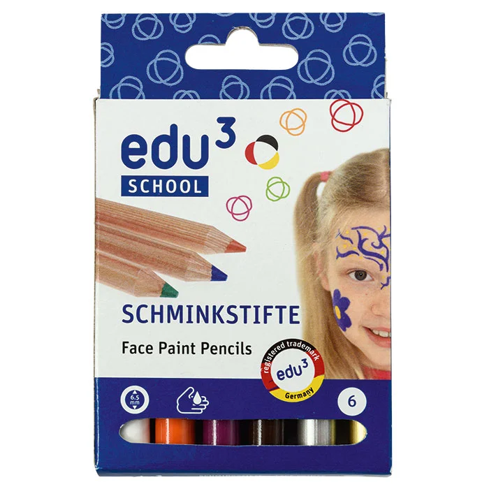 Schminkstifte, Face Paint, Buntstifte, Pinsel farbig, Kreativset