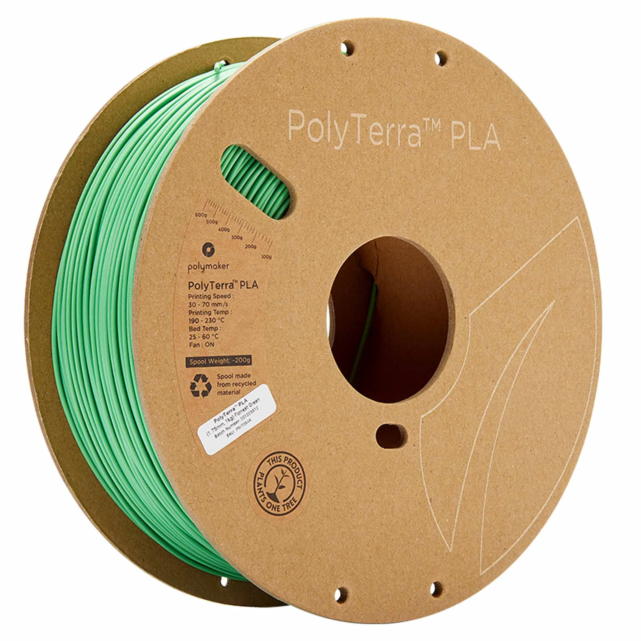 PLA, Filament, Grün, Drahtrolle, Spule