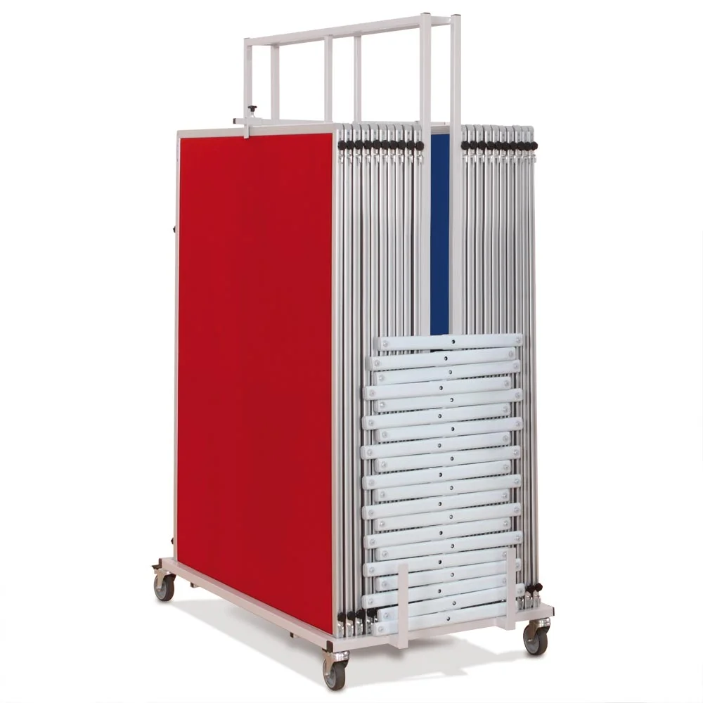 Transportwagen, Rollbare Räder, Faltbares Modul, Aluminiumrahmen, rote Seite