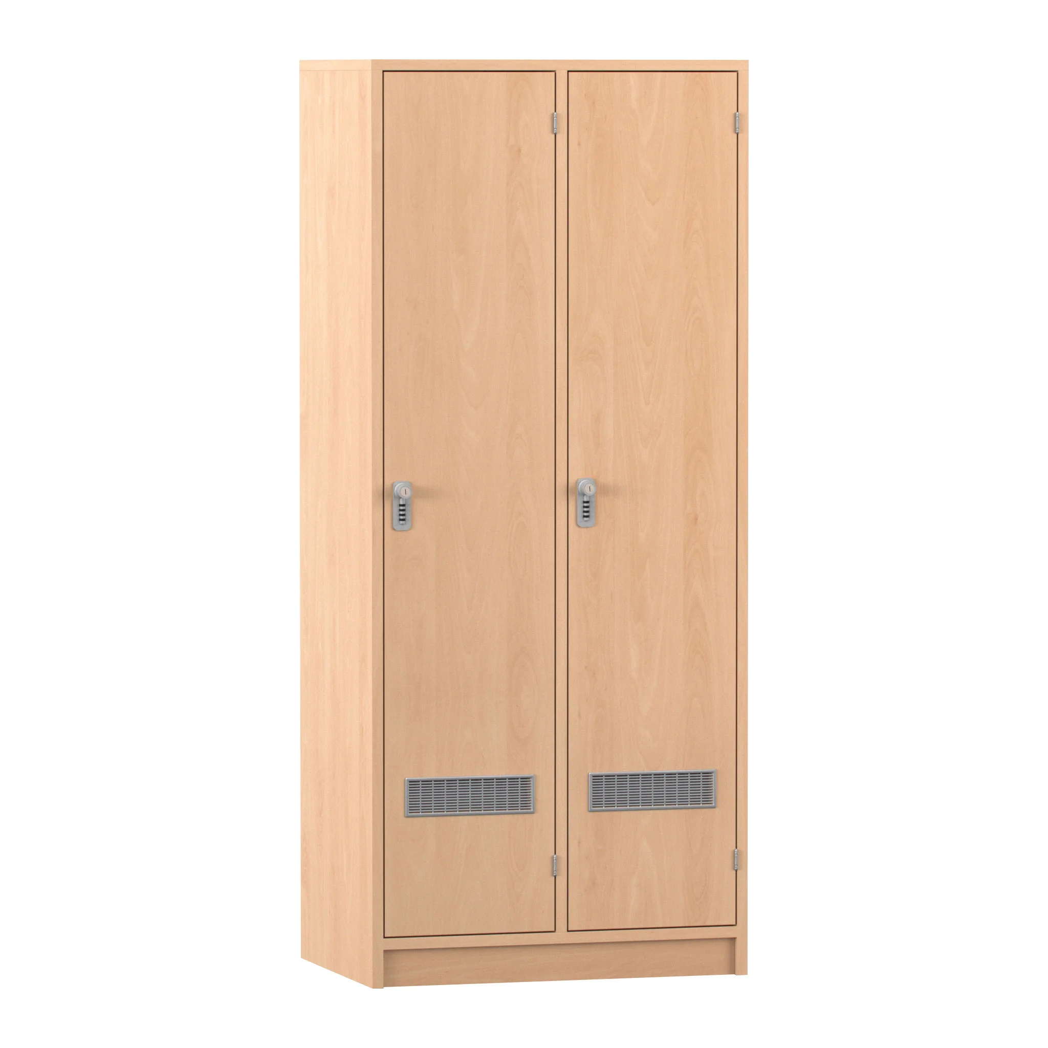 Schrank, Garderobe, Holz, Doppel-Tür, Lüftungsgitter