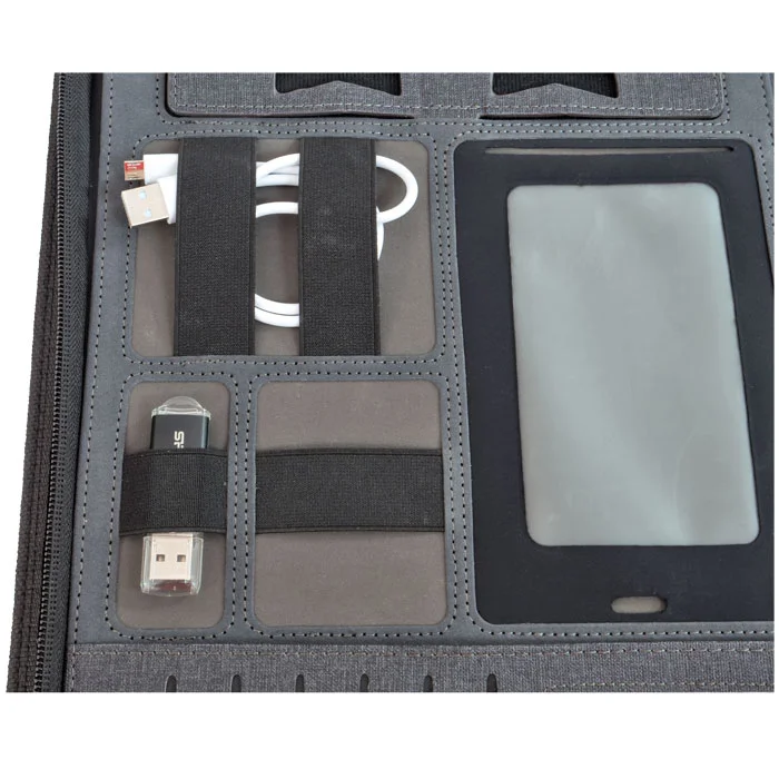 Organizer, Laptop case, USB cable, Phone pouch, Card holder
