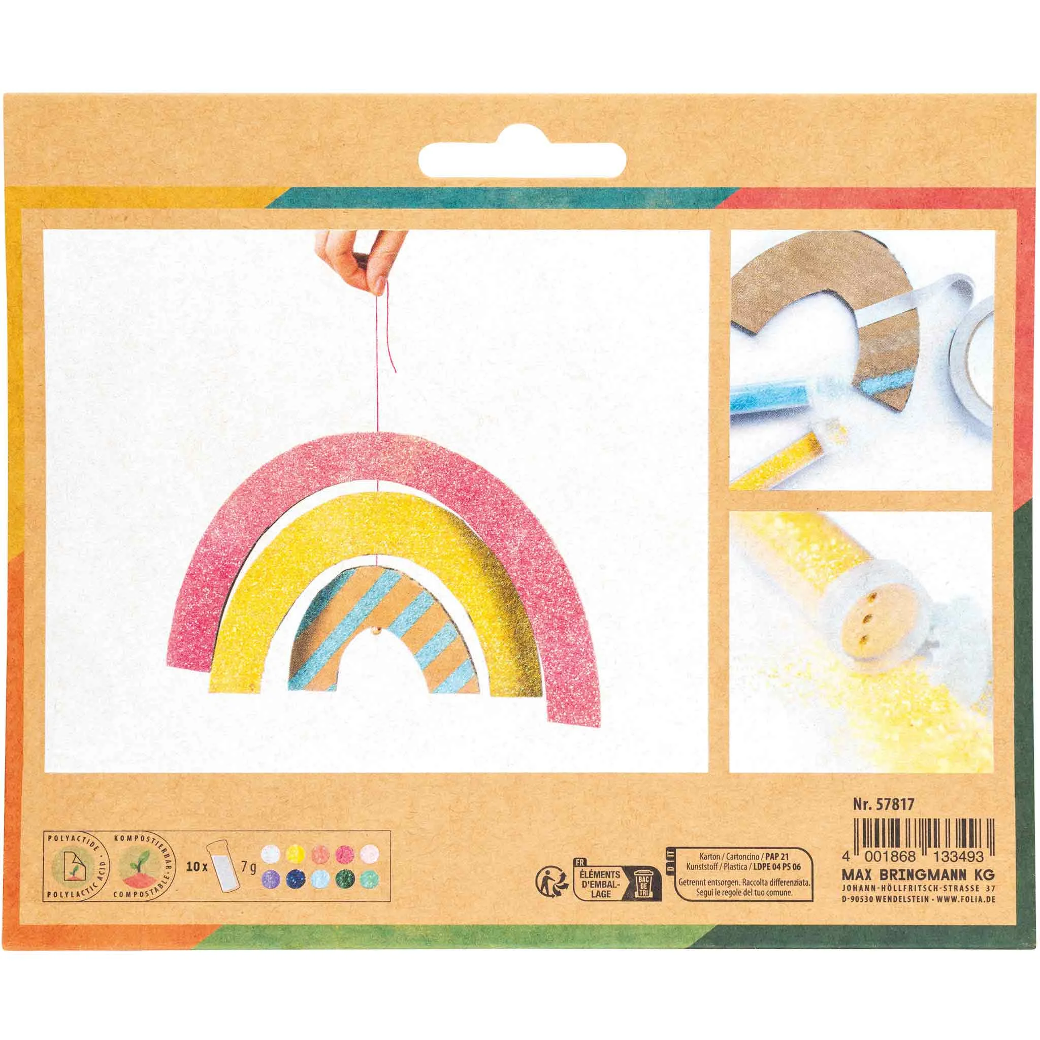 Regenbogen, Kunstset, Farbklang, Bastelset, Dekorationsbogen