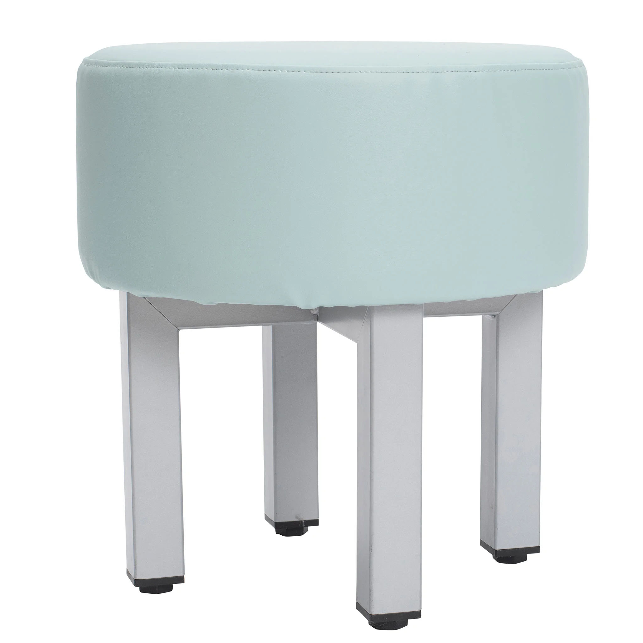 Hocker, Sitzhocker, Samt-Look, Stuhlbezug, Metallbeine