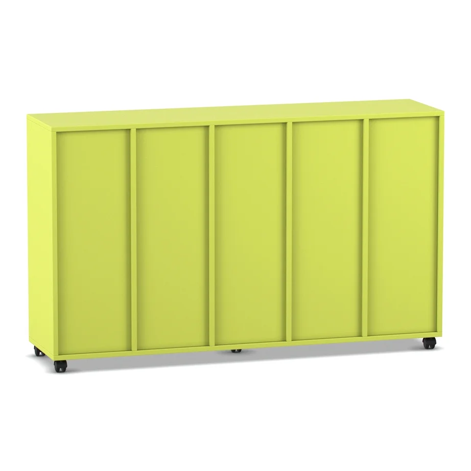 Schrank, Aufbewahrungseinheit, mobiler Schrank, Rollschrank, Gelb