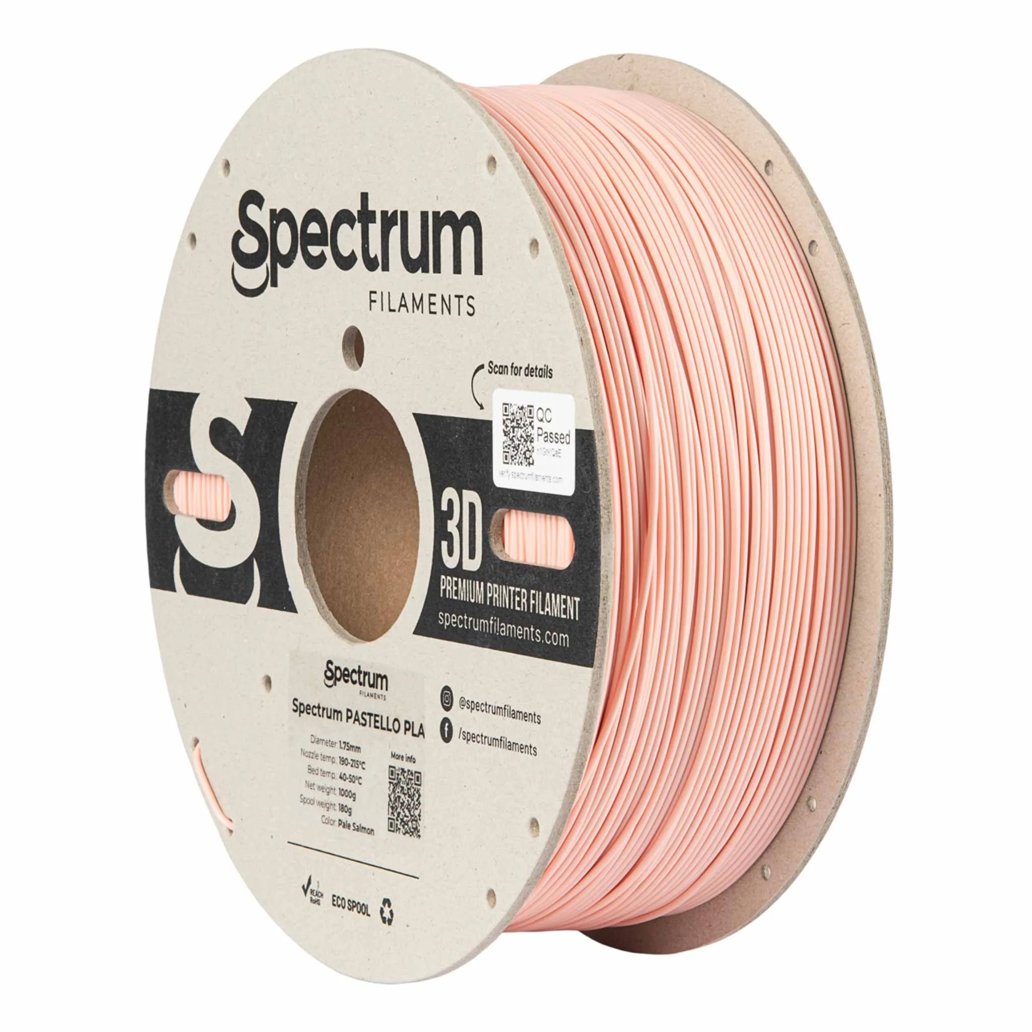 3D-Druck, PLA-Filament, Pfirsichfarbe, Spule, Filamentenspule