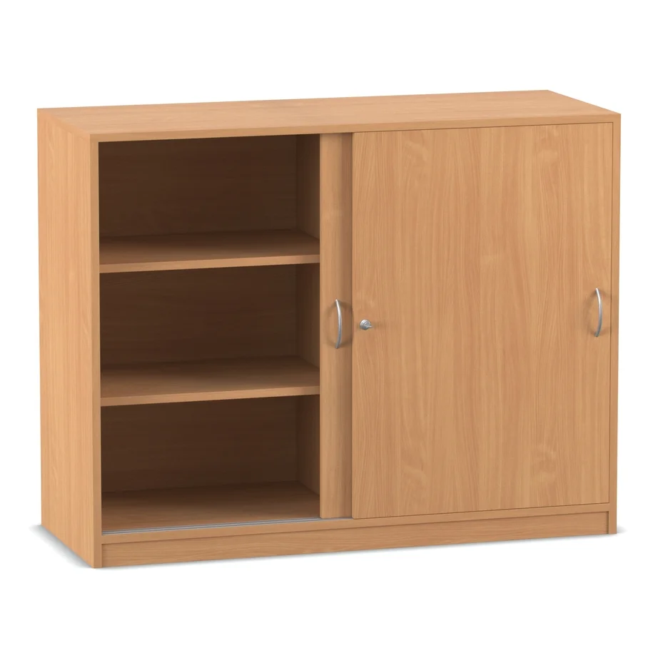 Lowboard, Schrank, Holz, DreiRegale, Doppeltürig