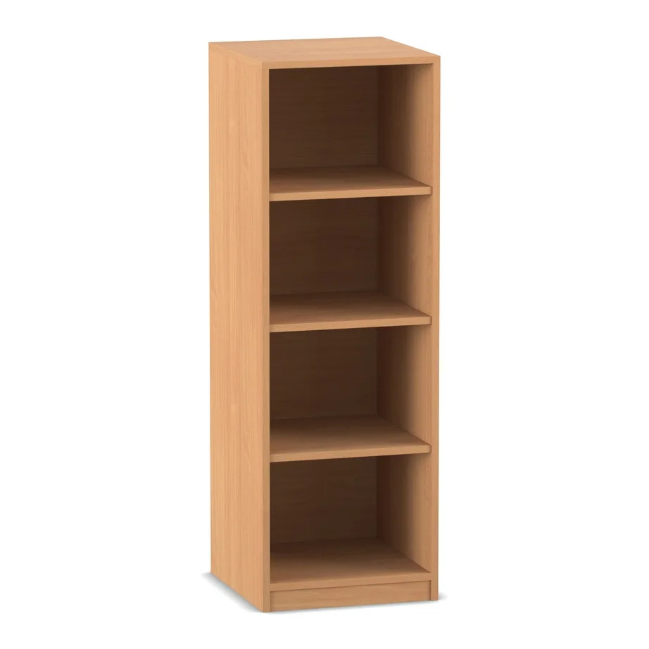 Regal, Bücherregal, Holzregal, vierlagig, freistehend