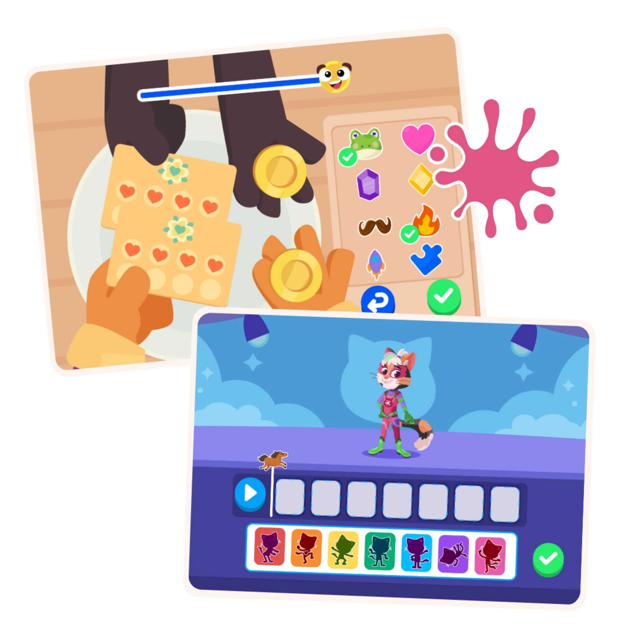 Karten-Set, Sticker, Puzzle, Tier-Charakter, Spielzeug