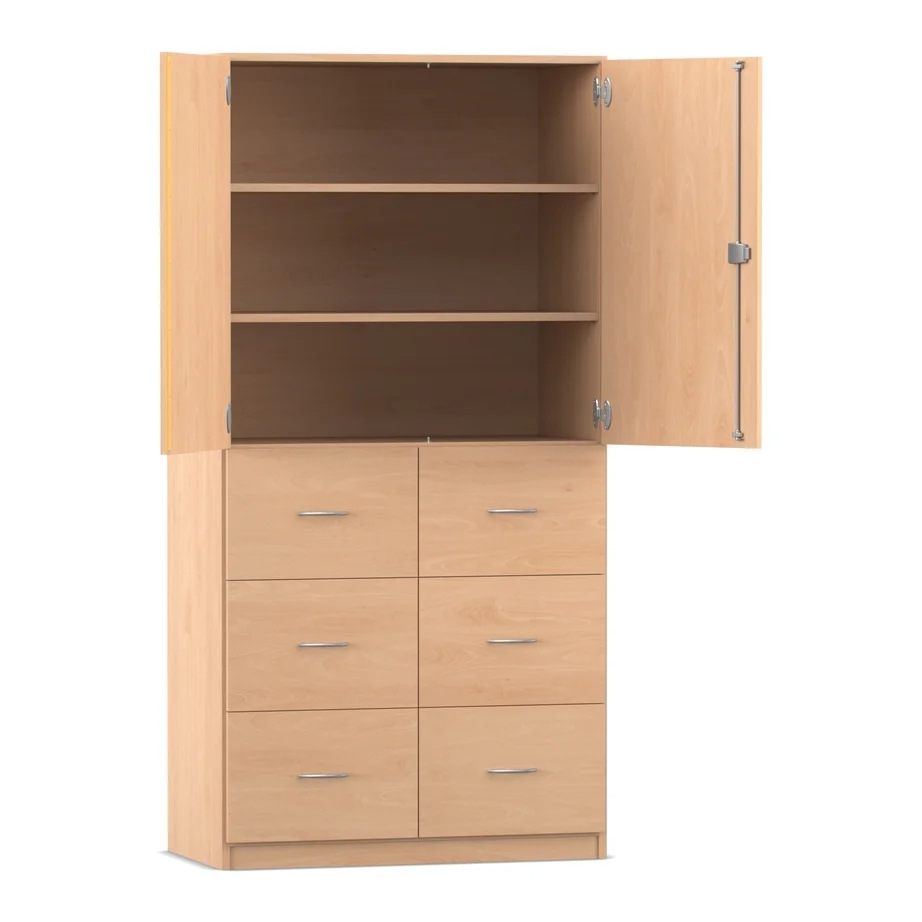 Hängeregister-Schrank, 190 x 94,4 cm, mit 2 Halbtüren, Buche hell