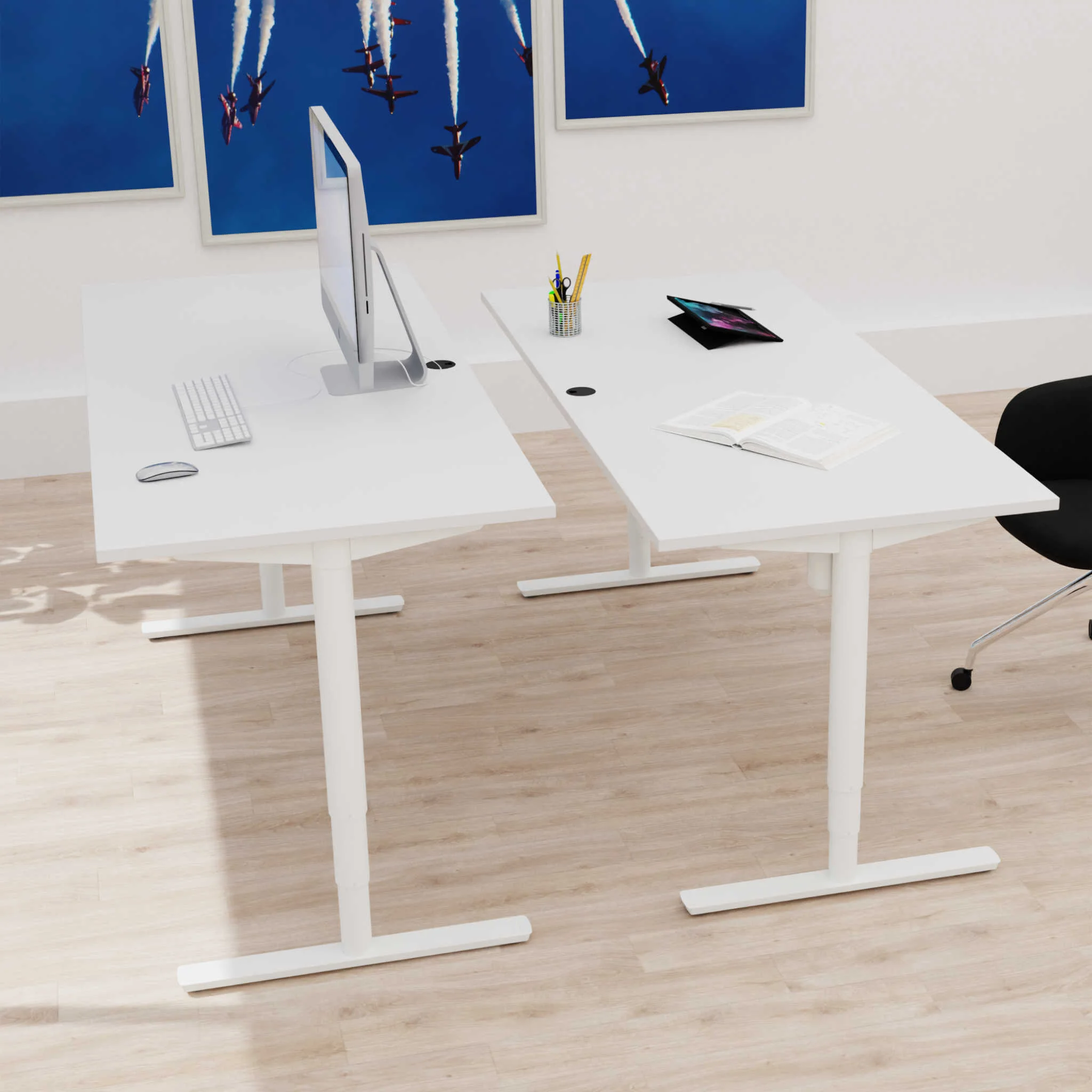 schreibtisch, office desk, computer desk, weißer tisch, büro einrichtung