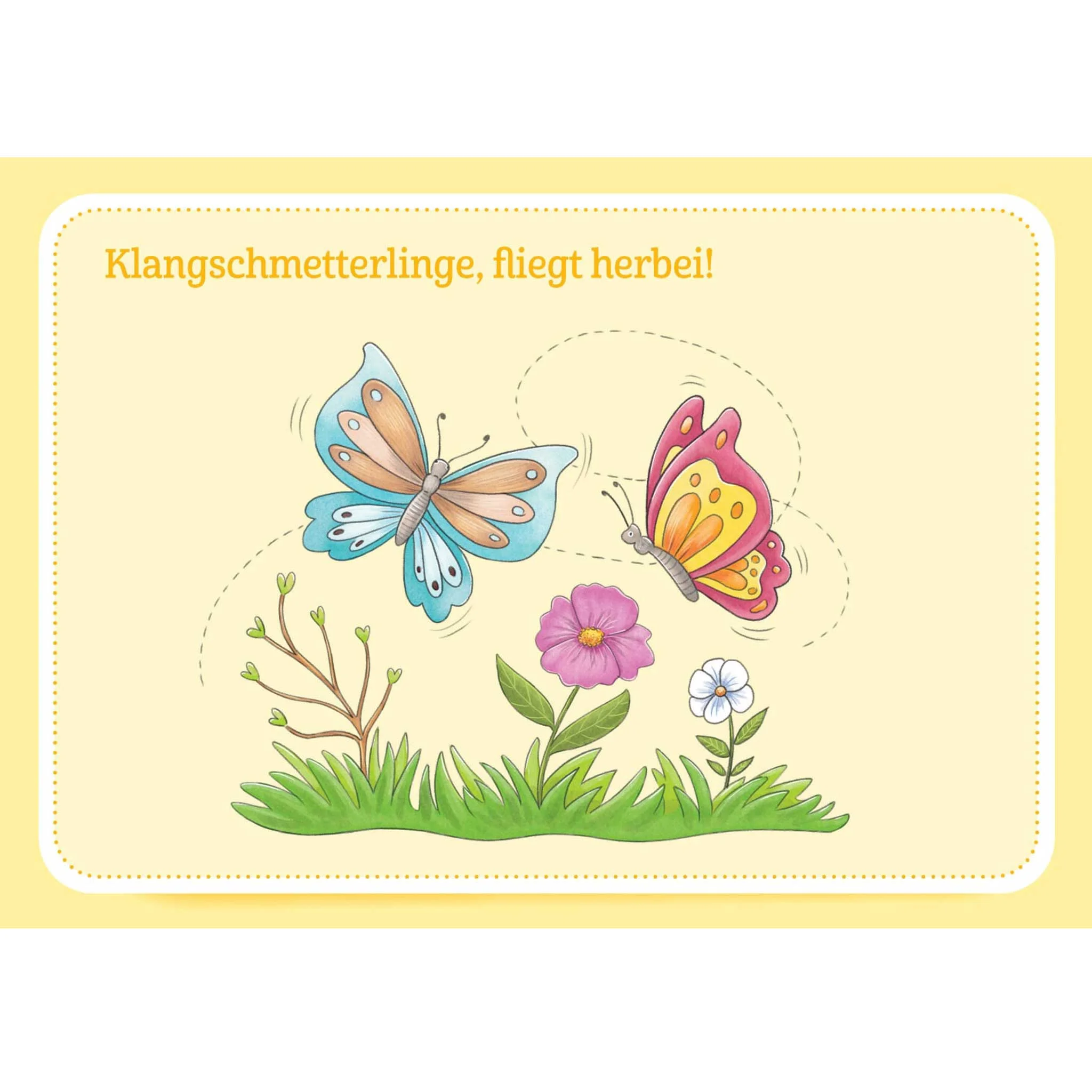Schmetterlinge, Blumen, Gras, Sommerbild, Kartenbanner