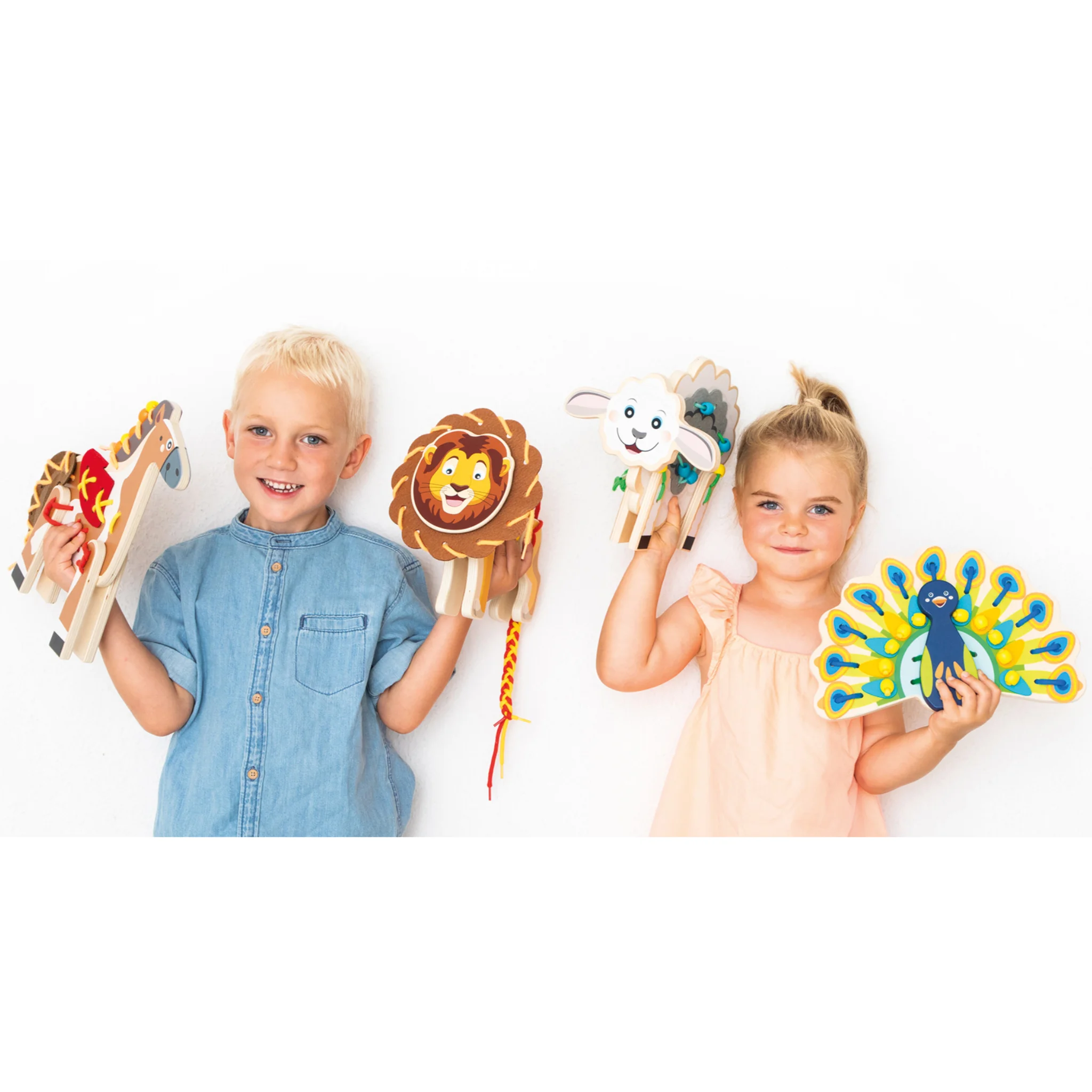 Kinder, Puppenspielzeug, Tierfiguren, Stäbchen-Set, Schulungsfiguren
