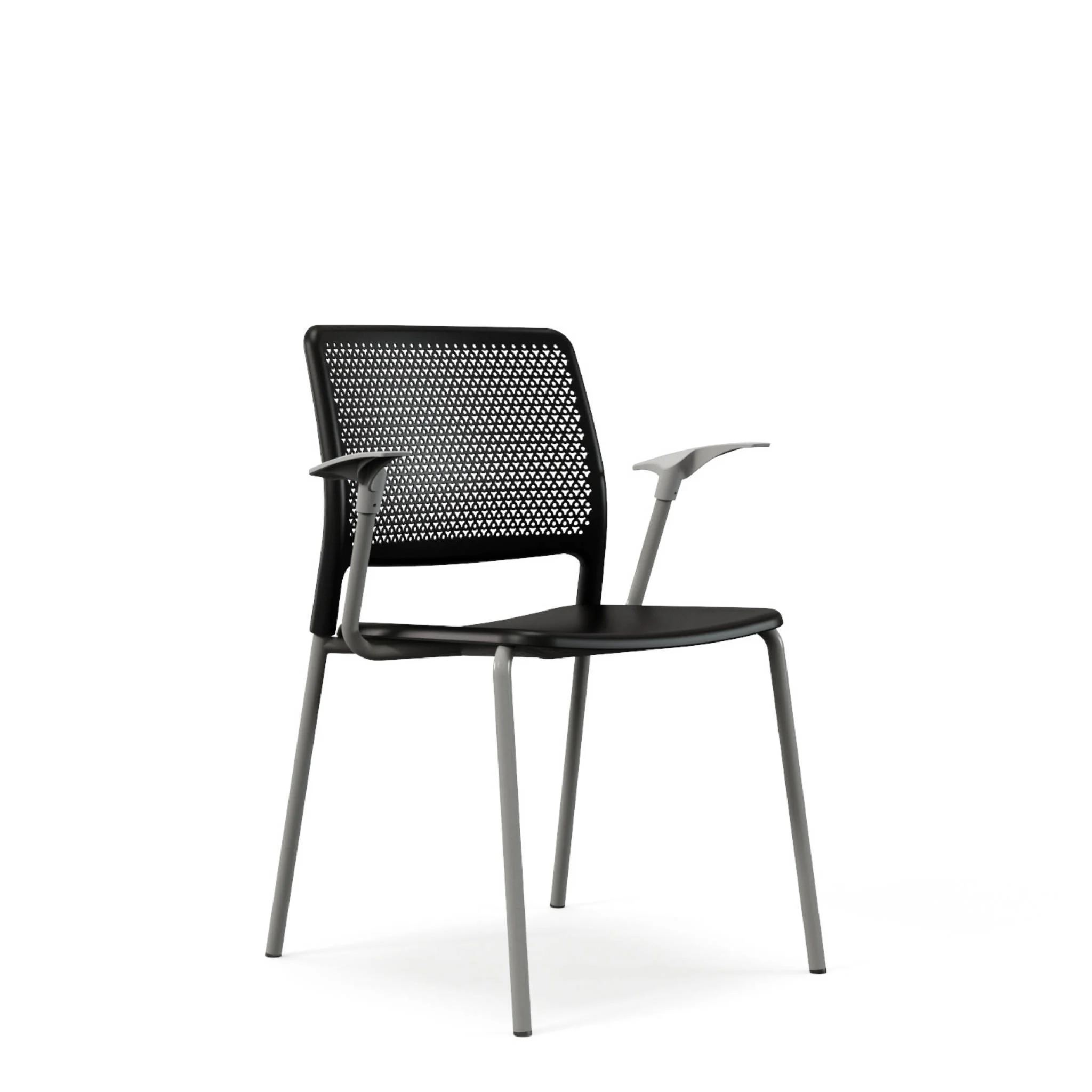 stuhl,  Bürostuhl, Mesh-Rücken, Armlehnen, schwarz