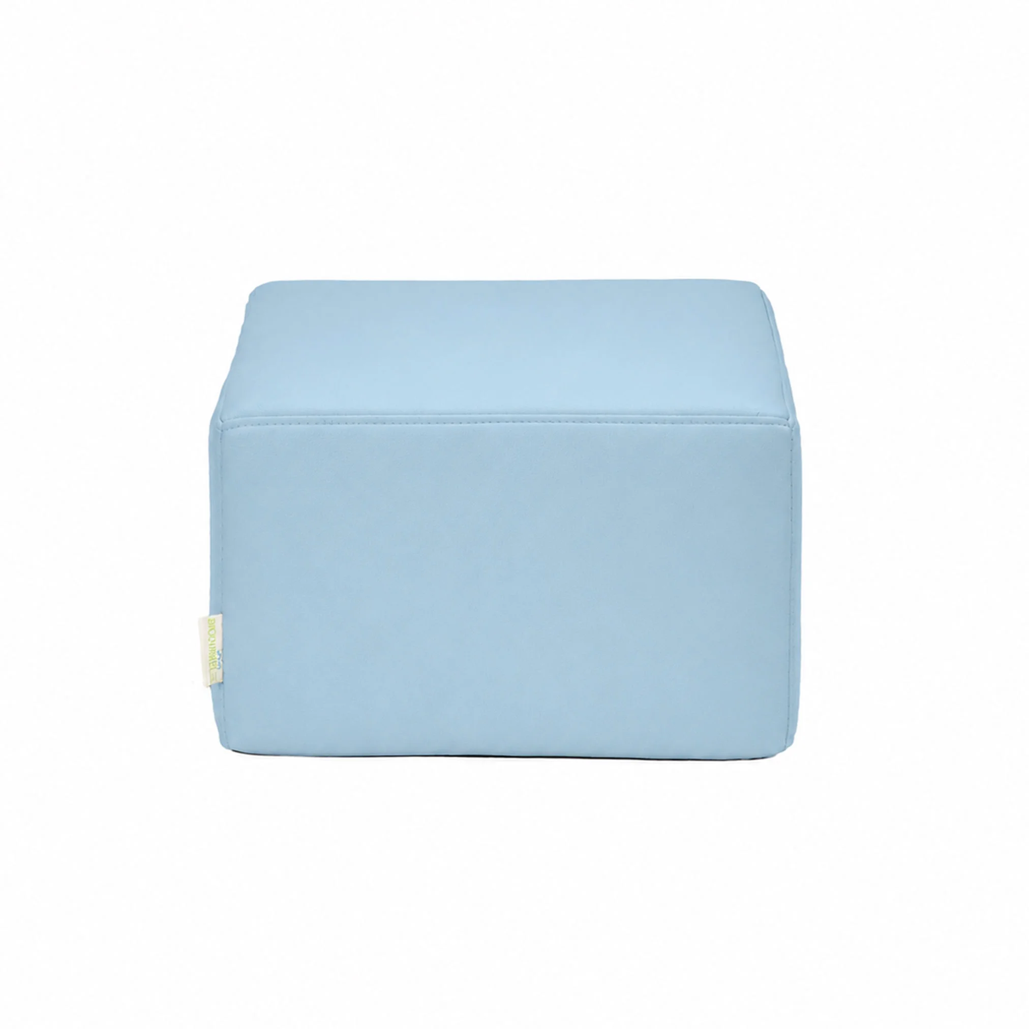 Kiga-Hocker mit Kunstlederbezug, Kunstleder Eisblau KF01