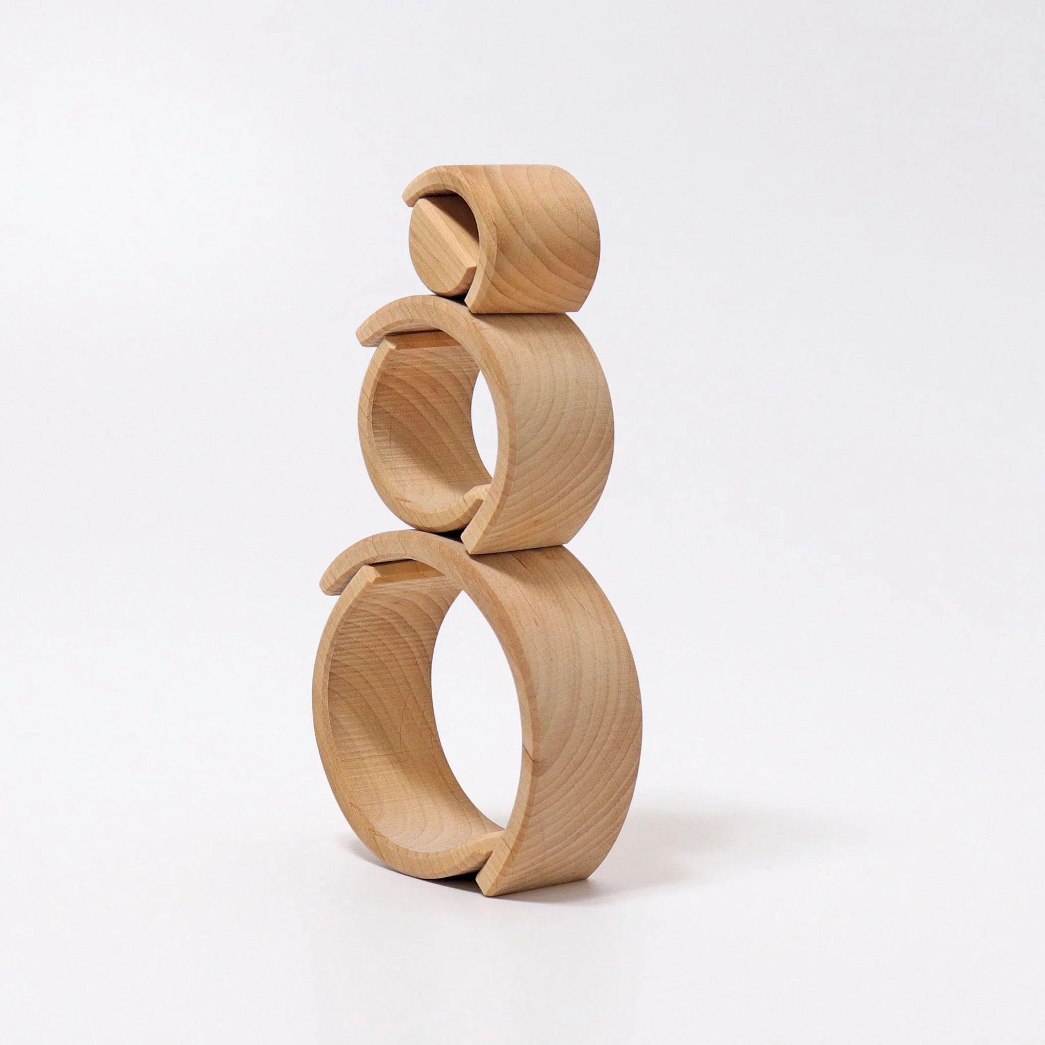 Holzskulptur, Ringe_Skulptur, Holzkunst, Holzblock, Dekoration