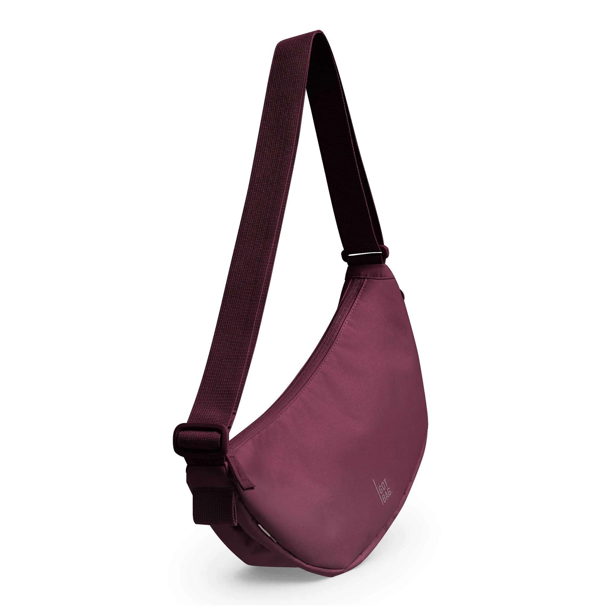 Gürteltasche, Schlauchtasche, Material Nylon, burgunderrot, Seitentasche