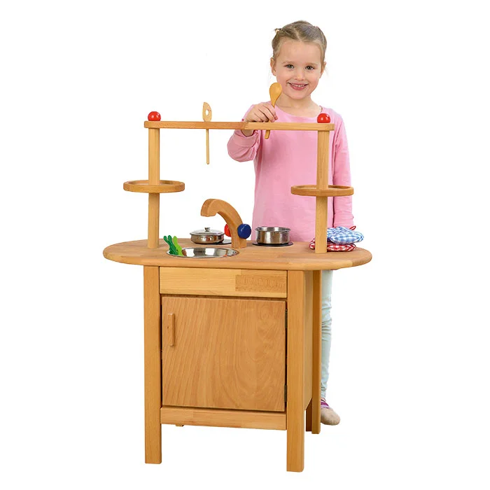Holzspielküche, Küche Spielzeug, Kochgeschirr, Holzset, Küchenzubehör